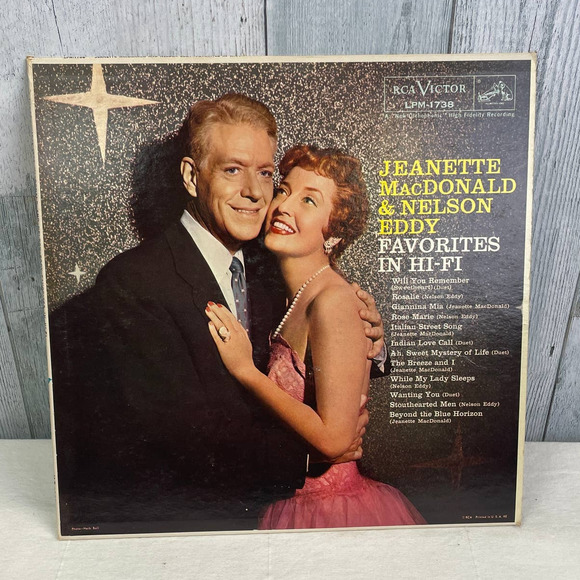 Vintage 1959 Jeanette MacDonald Nelson Eddy Favorites Hi-Fi LP Vinyl Record - Picture 1 of 2